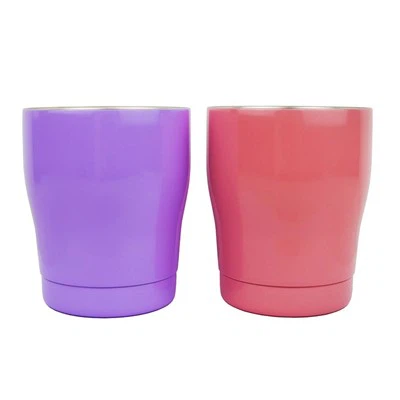 Ħajt doppju tal-istainless steel 12 oz stivar tumbler b'għatu